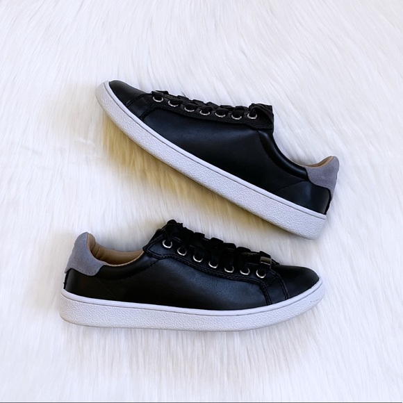 UGG Women’s Milo Black Leather Sneakers - Picture 5 of 7